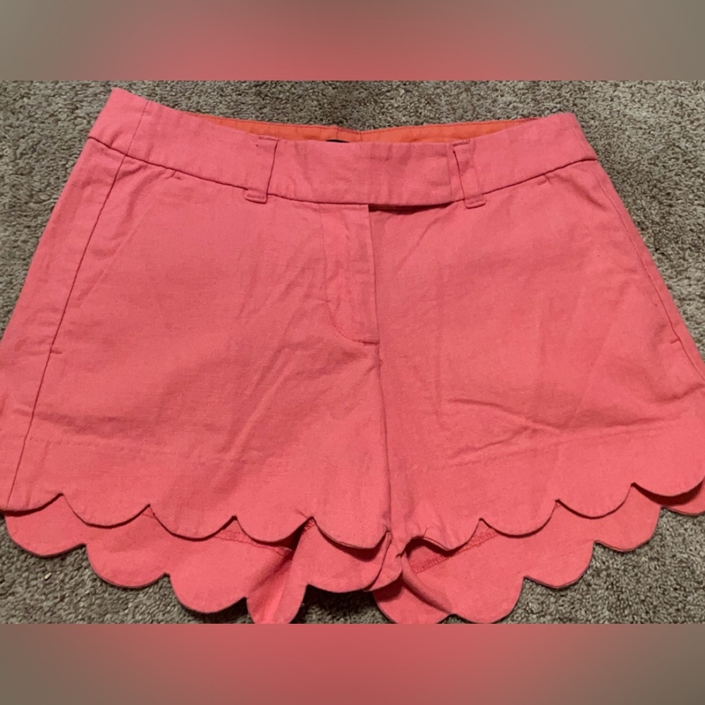 J. Crew Scalloped Shorts Sz 0 EUC